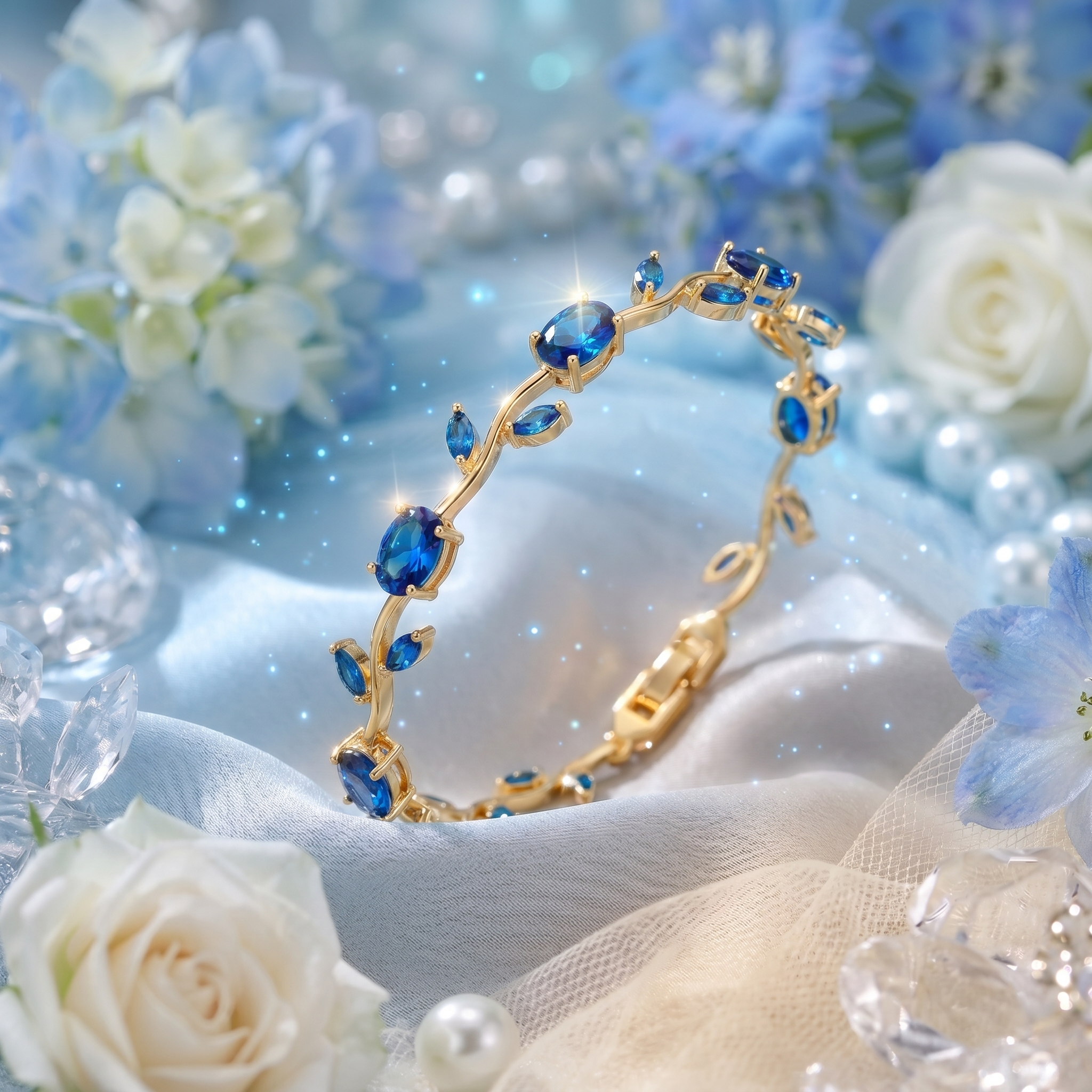 Flower Lam Blue