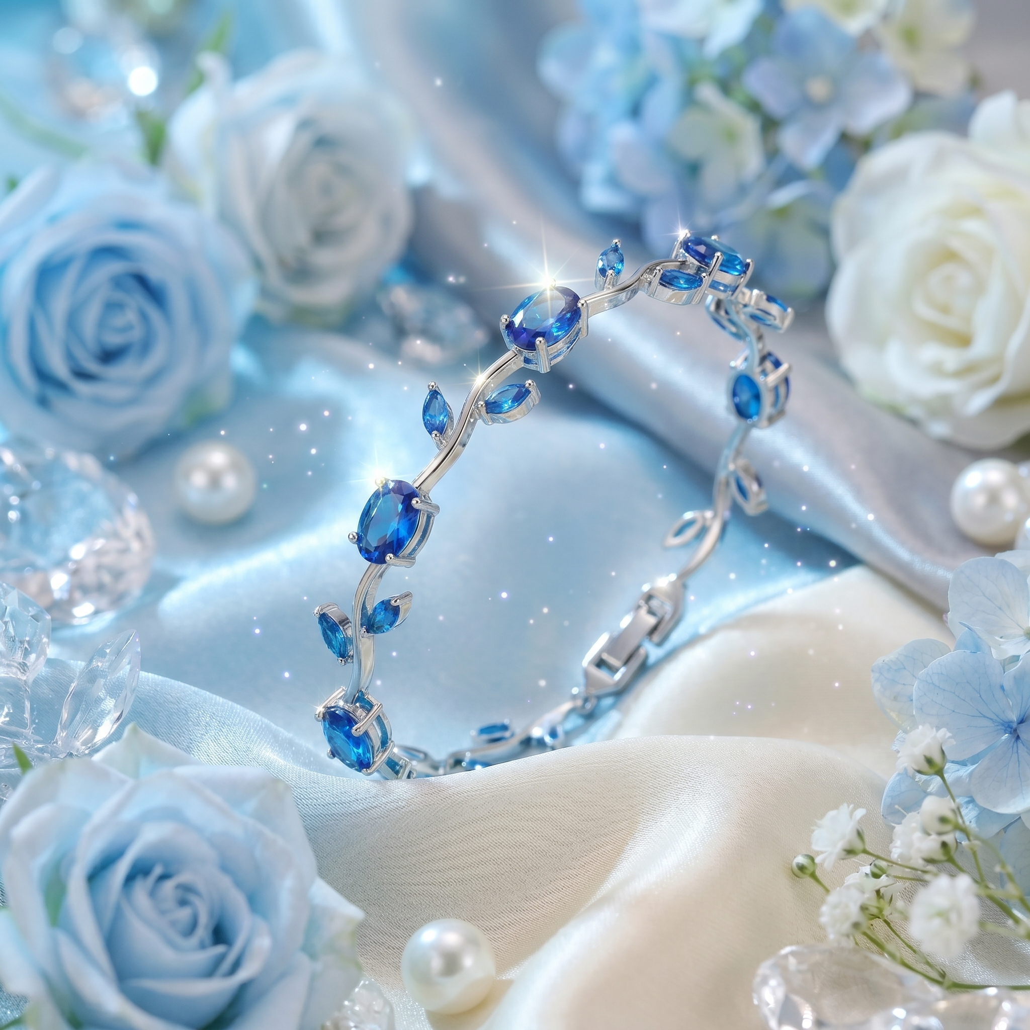 Flower Lam Blue